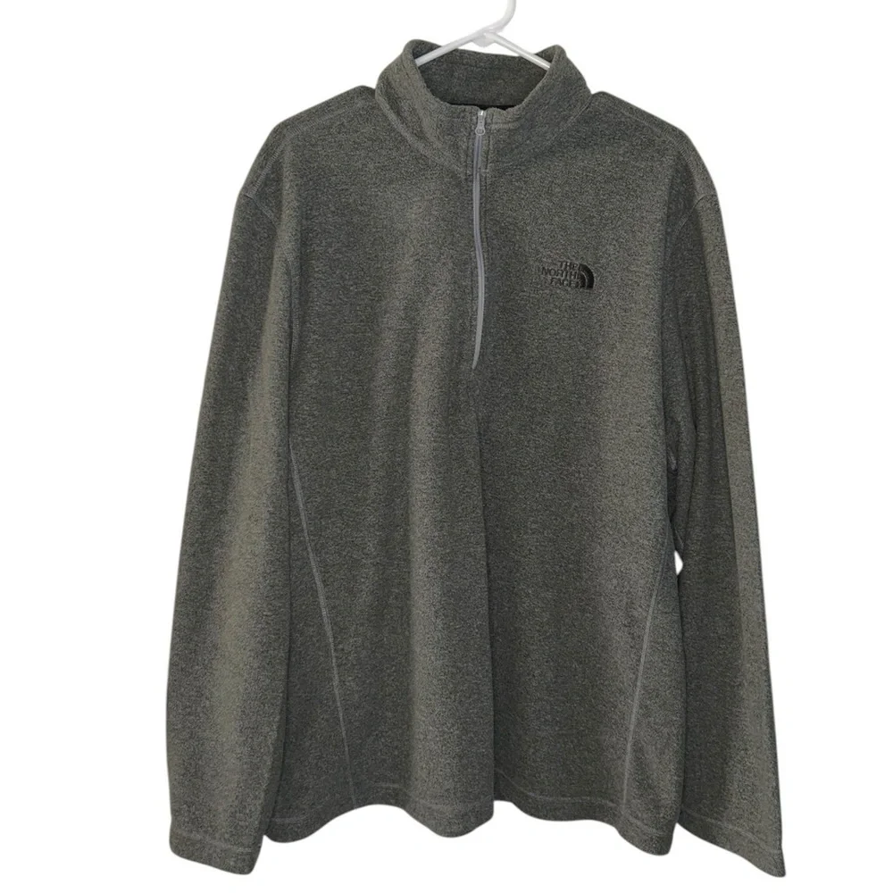 The North Face 1/4 Zip Fleece Pullover Gray Men's Size XL Hiking Outdoor Active